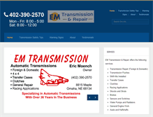 Tablet Screenshot of emtransmission.com